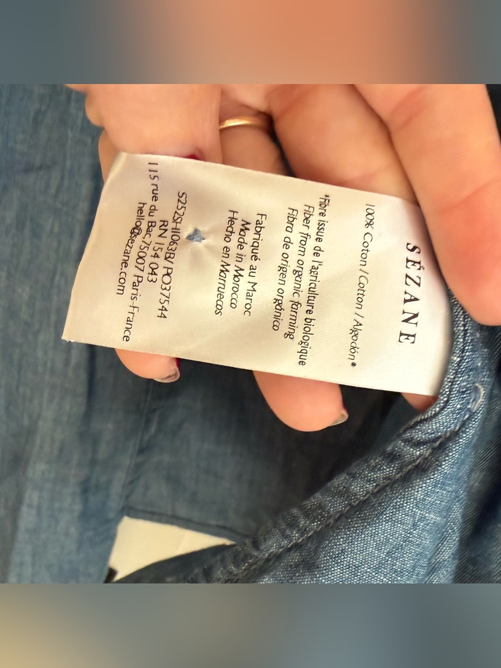 Sezane Antoinette tie neck blouse NWT 36/4 - Picture 9 of 9